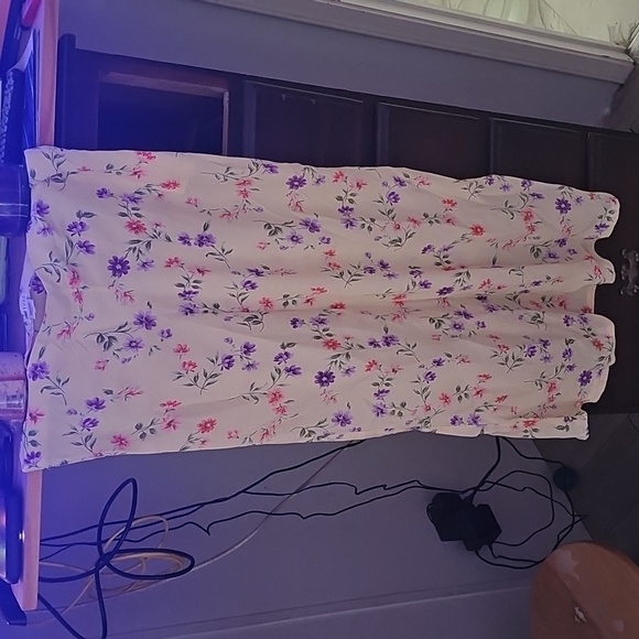 Billabong Floral Dress with Purple and Orange Accents - Picture 5 of 6